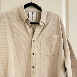 ASOS Beige Pinstripe Casual Shirt